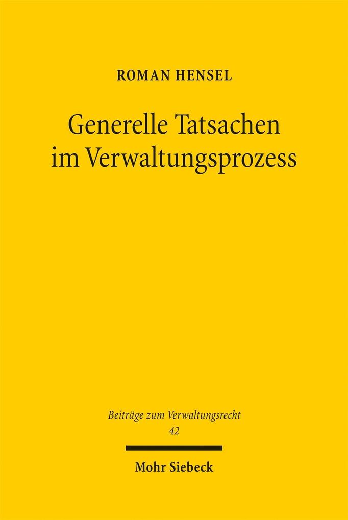 Generelle Tatsachen im Verwaltungsprozess