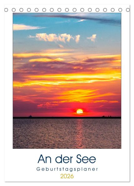 An der See Geburtstagsplaner (Tischkalender 2026 DIN A5 hoch) CALVENDO Monatskalender