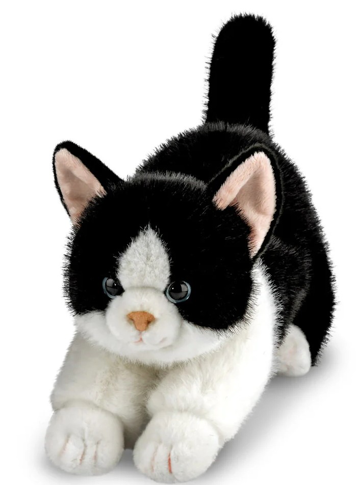 Aurora 61613 - Borealis Cat Domino Tuxedo Katze schwarz-weiß Plüschtier 30 cm