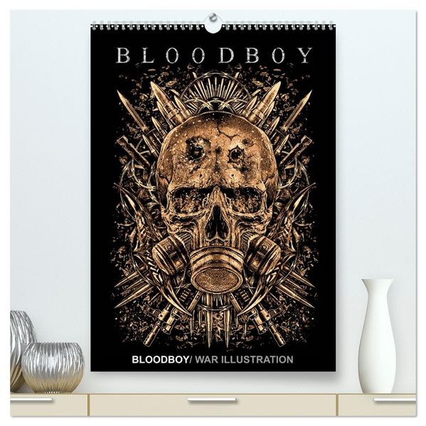 BLOODBOY/WAR ILLUSTRATION (hochwertiger Premium Wandkalender 2026 DIN A2 hoch) Kunstdruck in Hochglanz