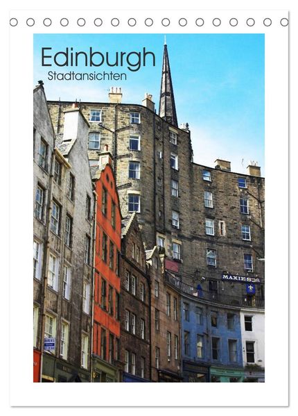 Edinburgh - Stadtansichten (Tischkalender 2026 DIN A5 hoch) CALVENDO Monatskalender