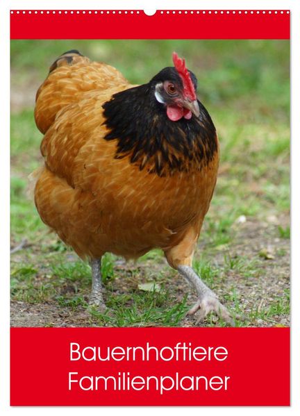 Bauernhoftiere Familienplaner (Wandkalender 2026 DIN A2 hoch) CALVENDO Monatskalender