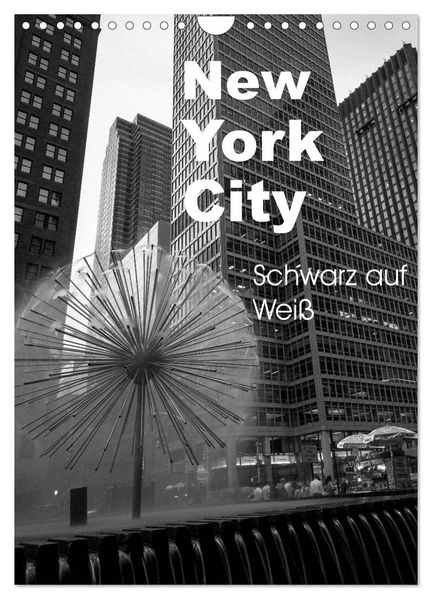 New York City Schwarz auf Weiß (Wandkalender 2026 DIN A4 hoch) CALVENDO Monatskalender