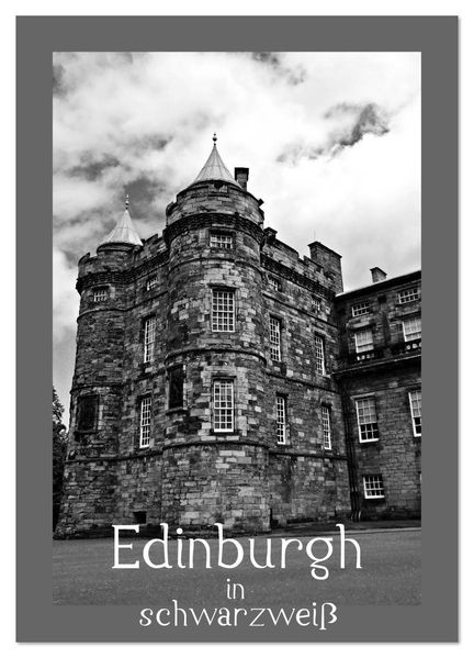 Edinburgh in schwarzweiß (Wandkalender 2026 DIN A4 hoch) CALVENDO Monatskalender
