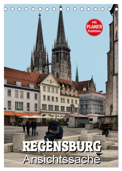 Regensburg - Ansichtssache (Tischkalender 2026 DIN A5 hoch) CALVENDO Monatskalender