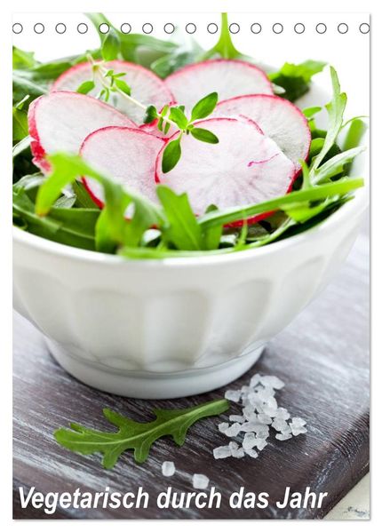 Vegetarisch durch das Jahr / Planer (Tischkalender 2026 DIN A5 hoch) CALVENDO Monatskalender