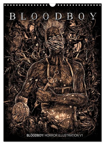 BLOODBOY/ HORROR ILLUSTRATION V1 (Wandkalender 2026 DIN A3 hoch) CALVENDO Monatskalender