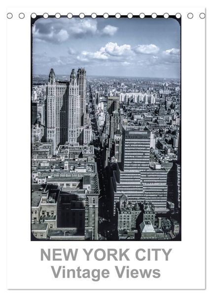 NEW YORK CITY - Vintage Views (Tischkalender 2026 DIN A5 hoch) CALVENDO Monatskalender