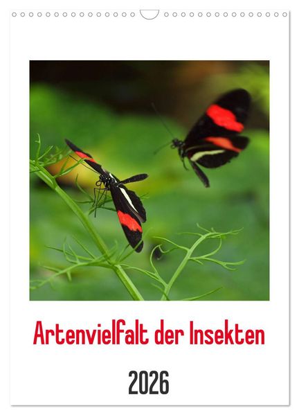 Artenvielfalt der Insekten (Wandkalender 2026 DIN A3 hoch) CALVENDO Monatskalender
