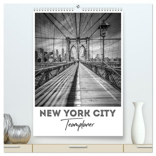 NEW YORK CITY Teamplaner (hochwertiger Premium Wandkalender 2026 DIN A2 hoch) Kunstdruck in Hochglanz