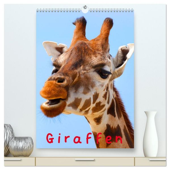Giraffen (hochwertiger Premium Wandkalender 2026 DIN A2 hoch) Kunstdruck in Hochglanz