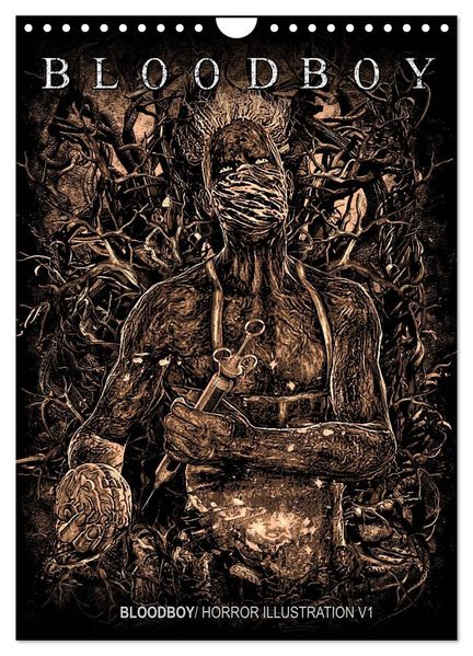 BLOODBOY/ HORROR ILLUSTRATION V1 (Wandkalender 2026 DIN A4 hoch) CALVENDO Monatskalender