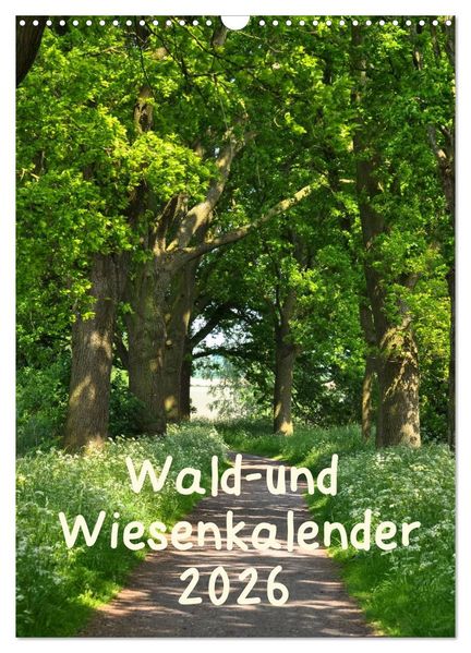 Wald- und Wiesenkalender 2026 Planer (Wandkalender 2026 DIN A3 hoch) CALVENDO Monatskalender