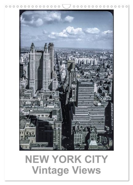 NEW YORK CITY - Vintage Views (Wandkalender 2026 DIN A3 hoch) CALVENDO Monatskalender