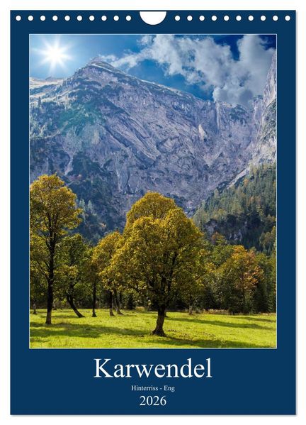 Karwendel - Hinterriss-Eng (Wandkalender 2026 DIN A4 hoch) CALVENDO Monatskalender