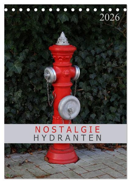 Nostalgie Hydranten (Tischkalender 2026 DIN A5 hoch) CALVENDO Monatskalender