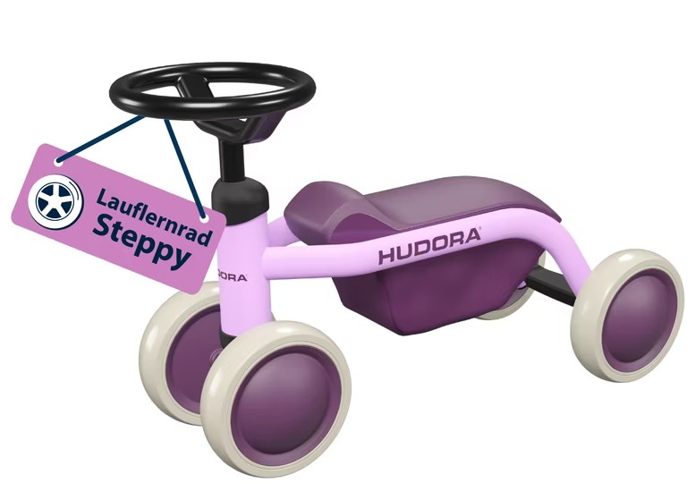HUDORA 10916 - Laufrad Steppy 6' lavender Lauflernrad für Kinder von 73-80 cm Sitzhöhe: 225 cm