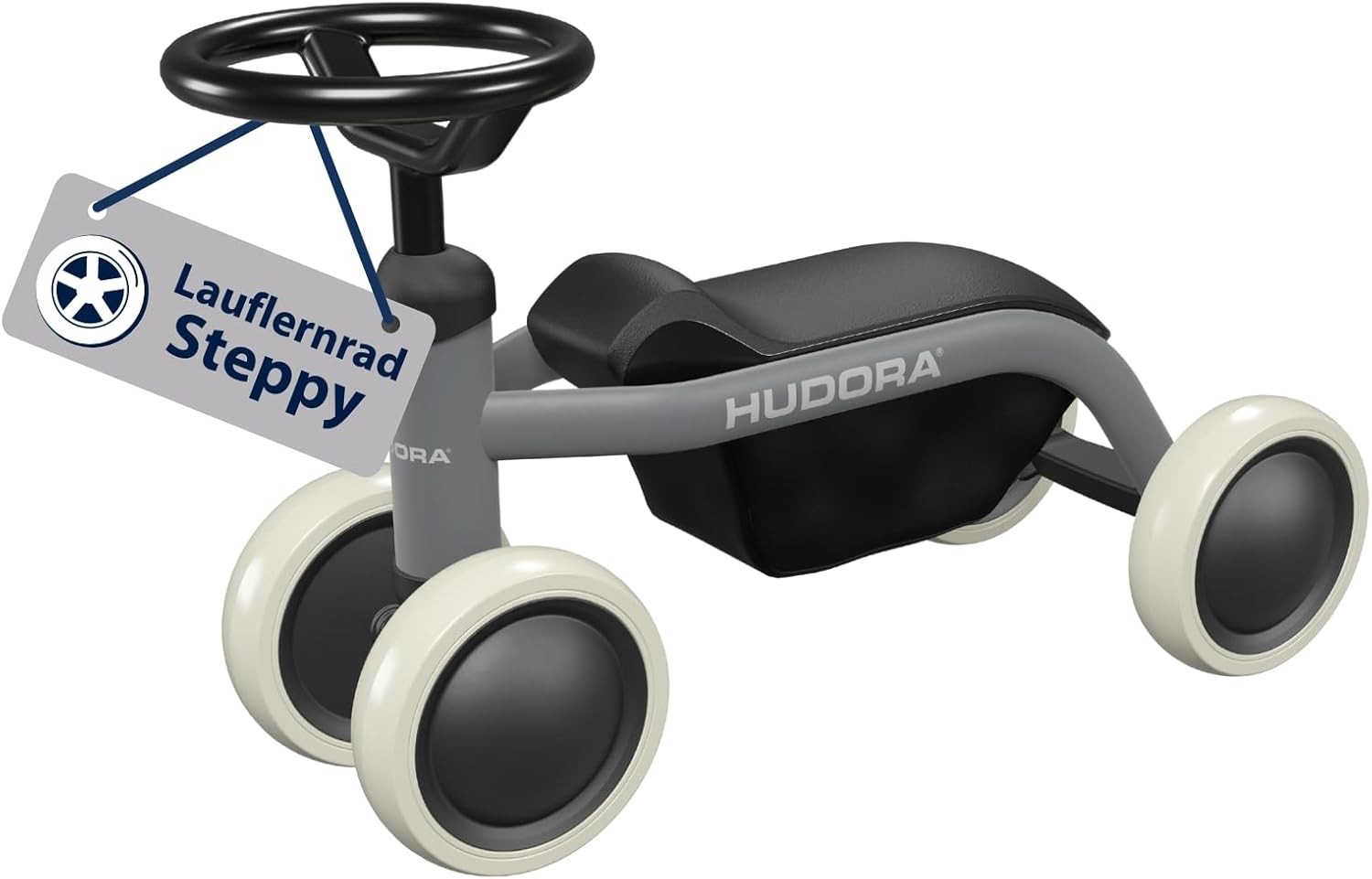 HUDORA 10914 - Laufrad Steppy 6' shadow Lauflernrad für Kinder von 73-80 cm Sitzhöhe: 225 cm