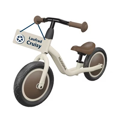 HUDORA 10920 - Laufrad Cruisy 10' mocha für Kinder von 73-100 cm Sitzhöhe: 24-315 cm