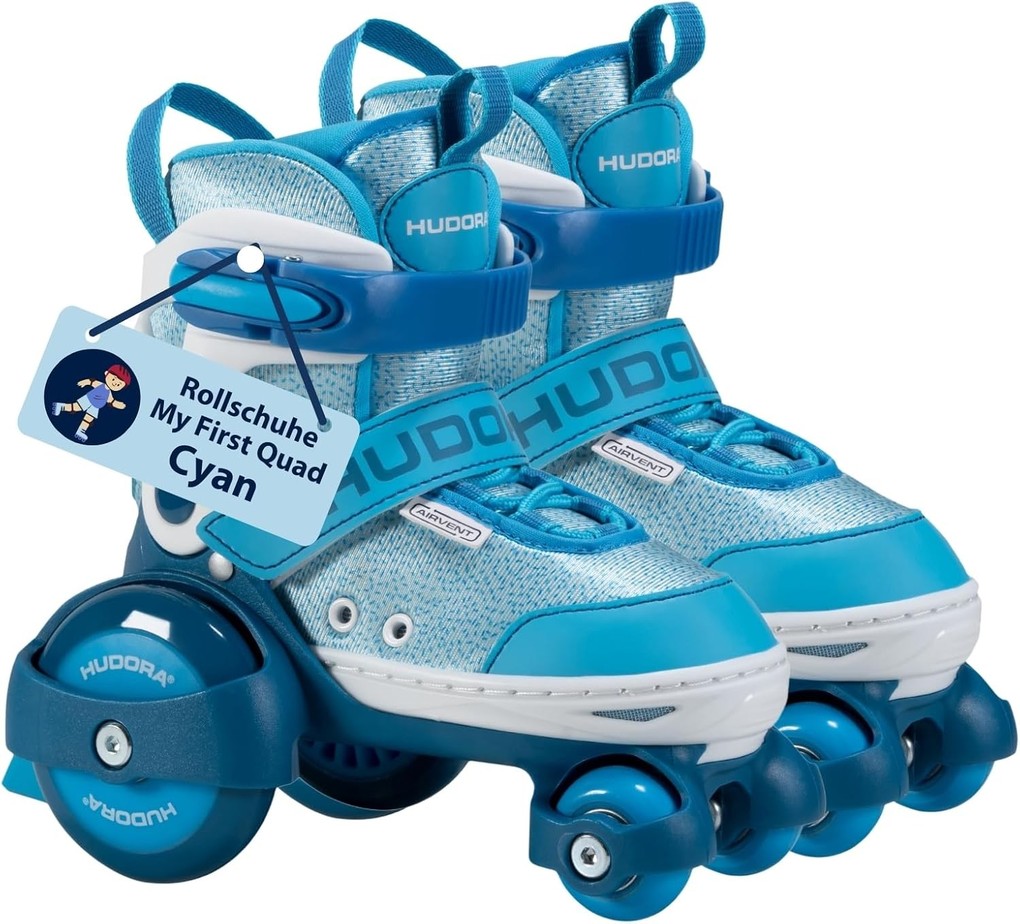 HUDORA 22064 - Rollschuh My First Quad cyan Gr. 30-33