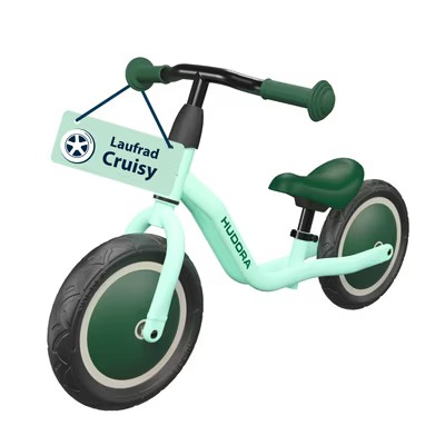 HUDORA 10922 - Laufrad Cruisy 10' mint für Kinder von 78-100 cm Sitzhöhe: 24-315 cm
