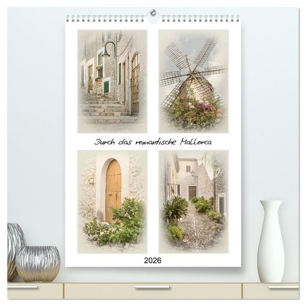Durch das romantische Mallorca (hochwertiger Premium Wandkalender 2026 DIN A2 hoch) Kunstdruck in Hochglanz