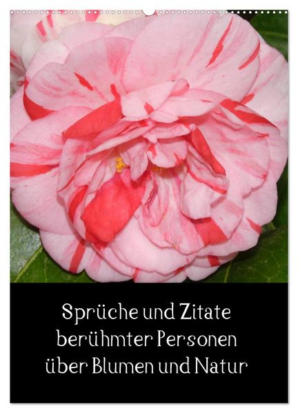 Sprüche und Zitate berühmter Personen über Blumen und Natur (Wandkalender 2026 DIN A2 hoch) CALVENDO Monatskalender