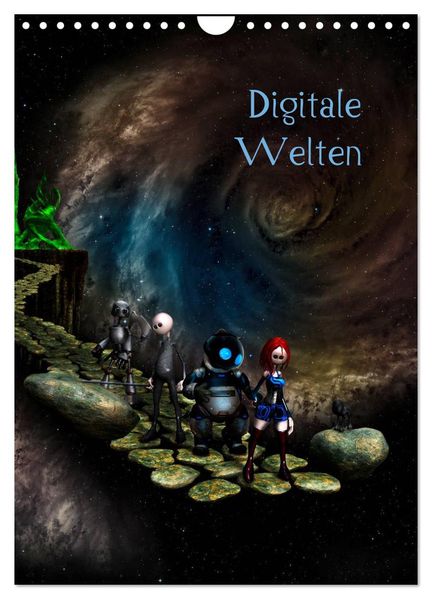 Digitale Welten (Wandkalender 2026 DIN A4 hoch) CALVENDO Monatskalender