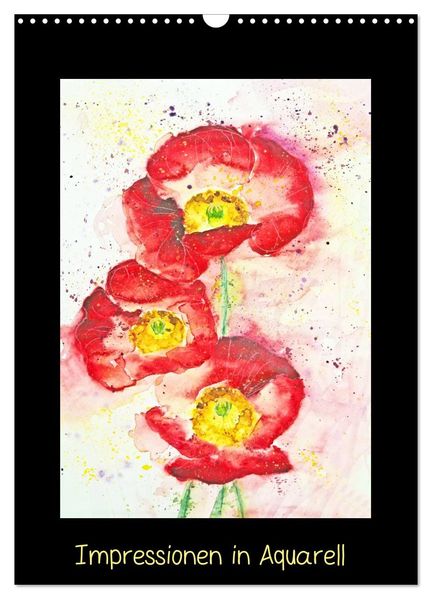 Impressionen in Aquarell (Wandkalender 2026 DIN A3 hoch) CALVENDO Monatskalender
