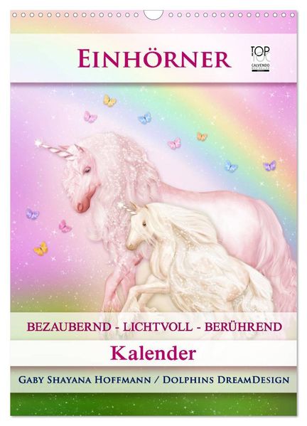 Einhörner - Kalender (Wandkalender 2026 DIN A3 hoch) CALVENDO Monatskalender