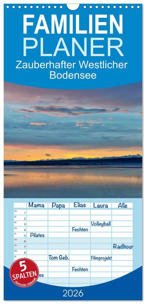 Familienplaner 2026 - Zauberhafter Westlicher Bodensee mit 5 Spalten (Wandkalender 21 x 45 cm) CALVENDO