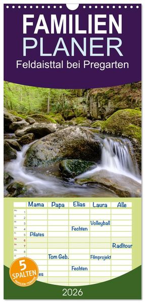 Familienplaner 2026 - Feldaisttal bei Pregarten mit 5 Spalten (Wandkalender 21 x 45 cm) CALVENDO