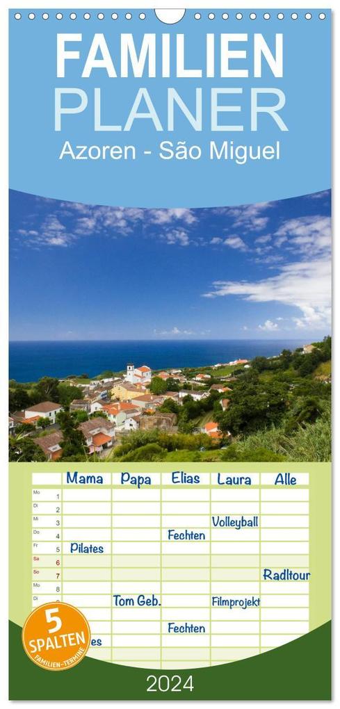 Familienplaner 2026 - Azoren - São Miguel mit 5 Spalten (Wandkalender 21 x 45 cm) CALVENDO