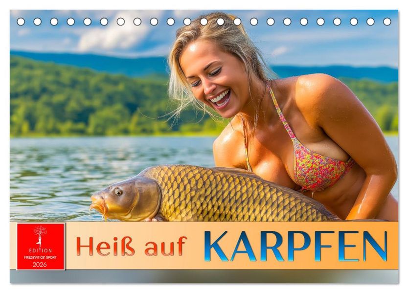 Heiß auf Karpfen (Tischkalender 2026 DIN A5 quer) CALVENDO Monatskalender