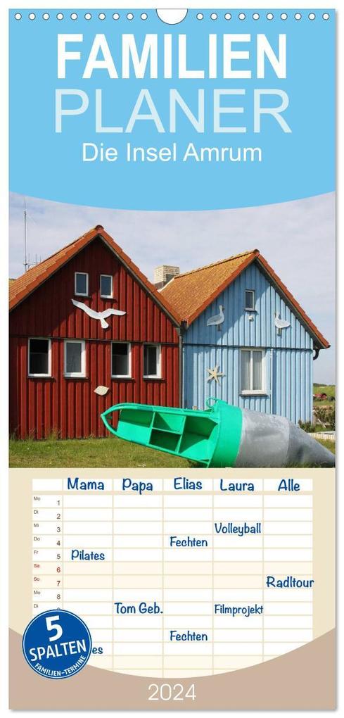Familienplaner 2026 - Die Insel Amrum mit 5 Spalten (Wandkalender 21 x 45 cm) CALVENDO