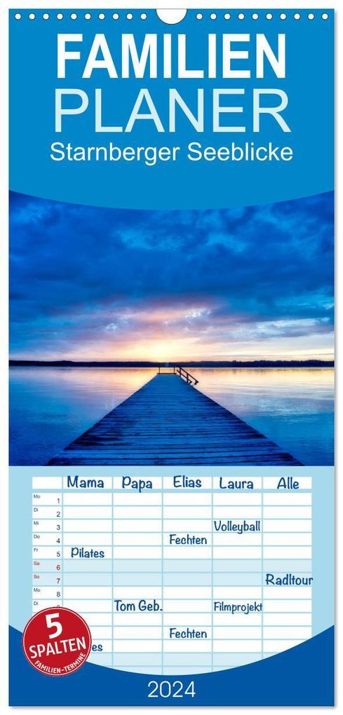 Familienplaner 2026 - Starnberger Seeblicke mit 5 Spalten (Wandkalender 21 x 45 cm) CALVENDO