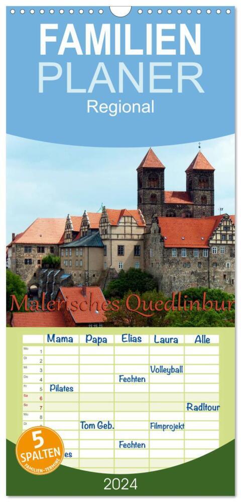 Familienplaner 2026 - Malerisches Quedlinburg mit 5 Spalten (Wandkalender 21 x 45 cm) CALVENDO