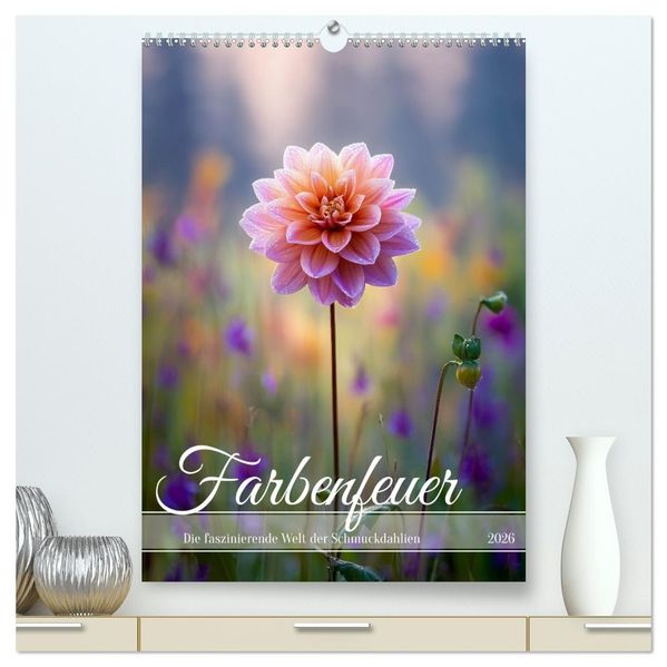 Farbenfeuer (hochwertiger Premium Wandkalender 2026 DIN A2 hoch) Kunstdruck in Hochglanz