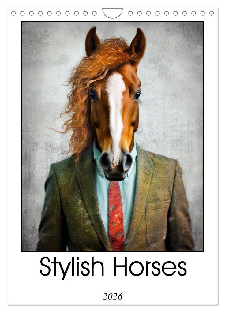 Stylish Horses (Wall Calendar 2026 DIN A4 portrait) CALVENDO 12 Month Wall Calendar