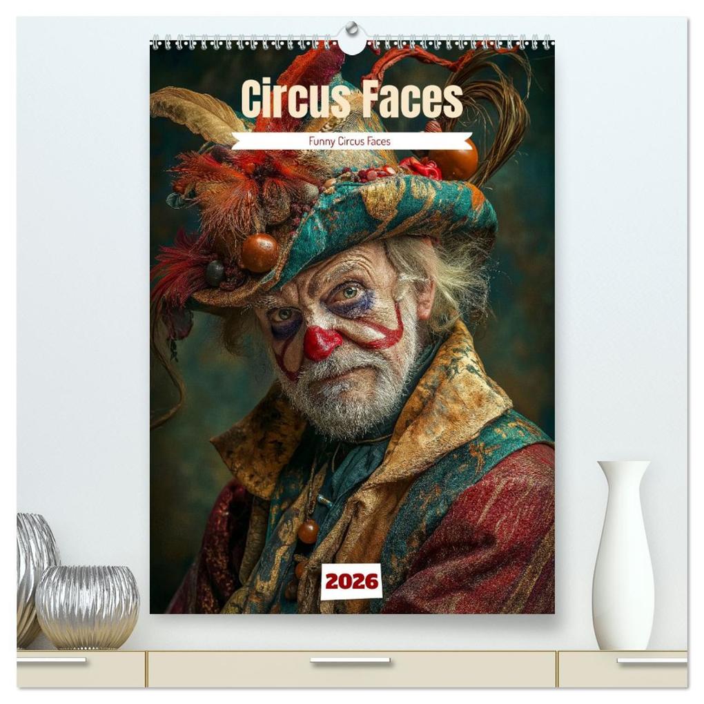 Circus Faces (High Quality Premium Wall Calendar 2026 DIN A2 portrait)CALVENDO 12 Month Wall Calendar