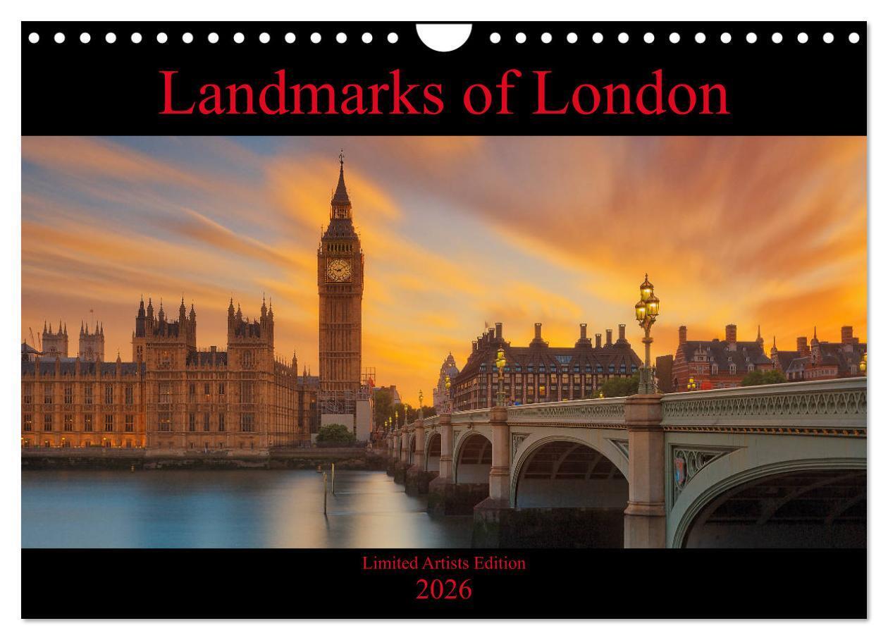 Landmarks of London (Wall Calendar 2026 DIN A4 landscape) CALVENDO 12 Month Wall Calendar