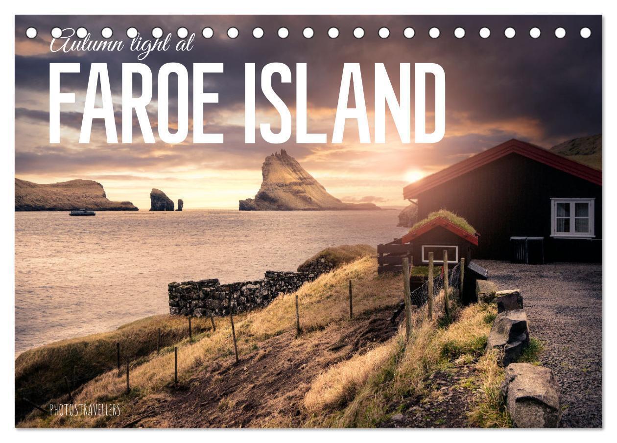 Autumn light at Faroe island (Desk Calendar 2026 DIN A5 landscape) CALVENDO 12 Month DeskCalendar