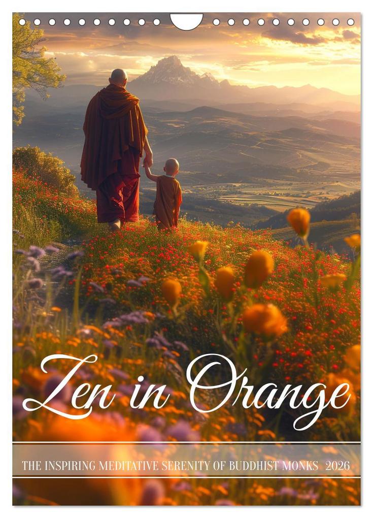 Zen in Orange (Wall Calendar 2026 DIN A4 portrait) CALVENDO 12 Month Wall Calendar