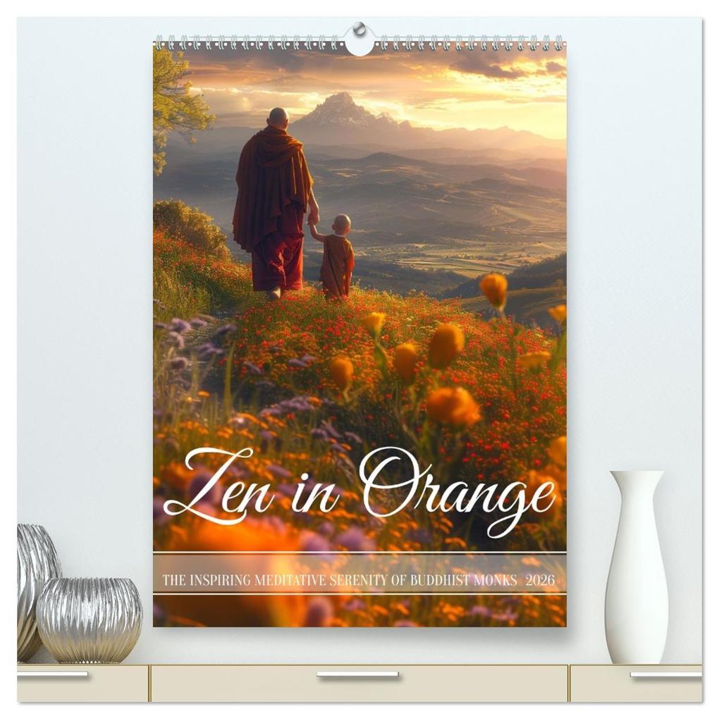 Zen in Orange (High Quality Premium Wall Calendar 2026 DIN A2 portrait)CALVENDO 12 Month Wall Calendar