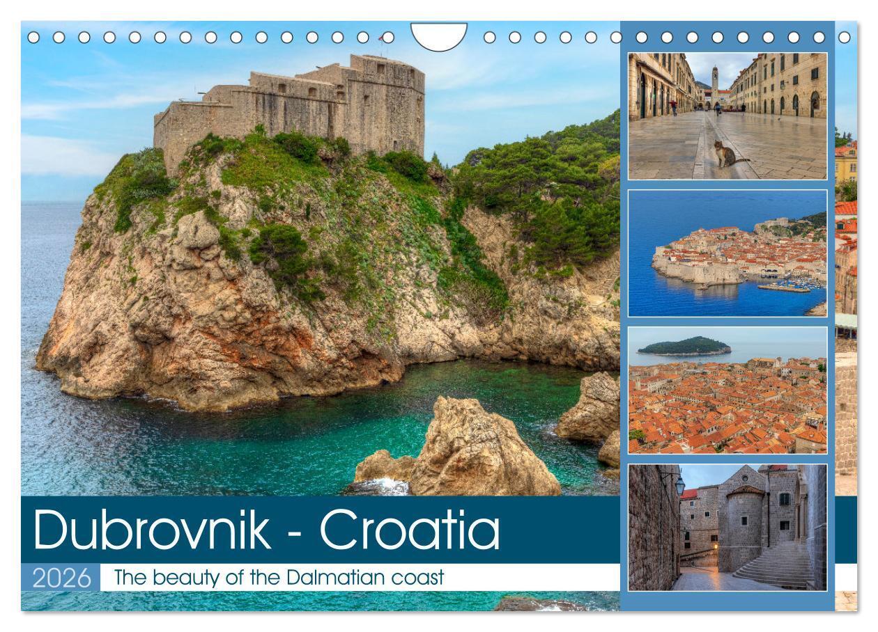 Dubrovnik - Croatia The beauty of the Dalmatian coast (Wall Calendar 2026 DIN A4 landscape) CALVENDO 12 Month Wall Calendar