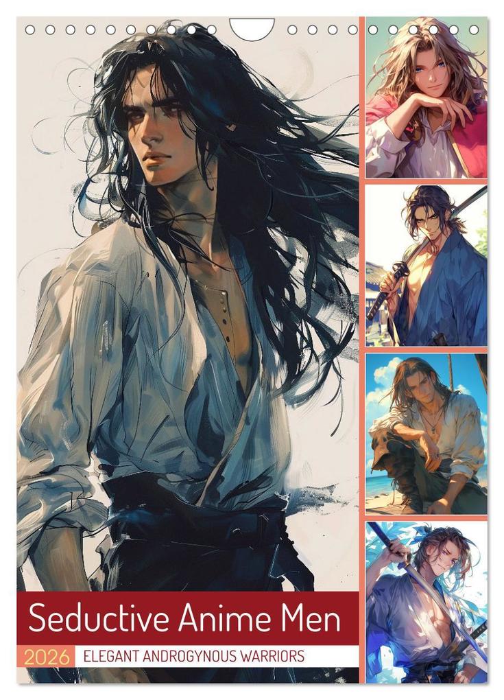 Seductive Anime Men (Wall Calendar 2026 DIN A4 portrait) CALVENDO 12 Month Wall Calendar