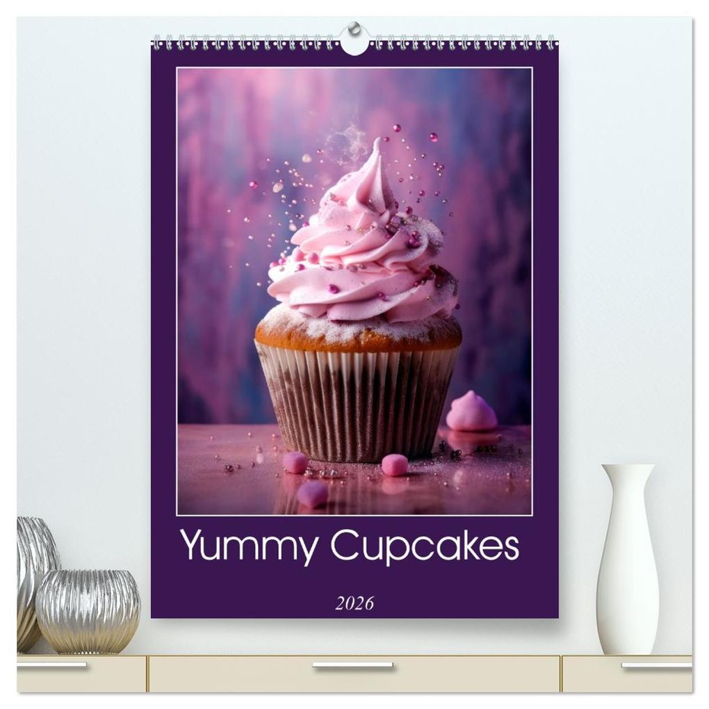 Yummy Cupcakes (High Quality Premium Wall Calendar 2026 DIN A2 portrait)CALVENDO 12 Month Wall Calendar