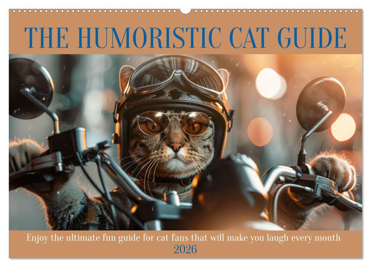 The humoristic cat guide (Wall Calendar 2026 DIN A2 landscape) CALVENDO 12 Month Wall Calendar