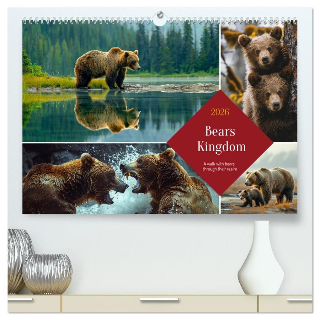 Bears Kingdom (High Quality Premium Wall Calendar 2026 DIN A2 landscape)CALVENDO 12 Month Wall Calendar