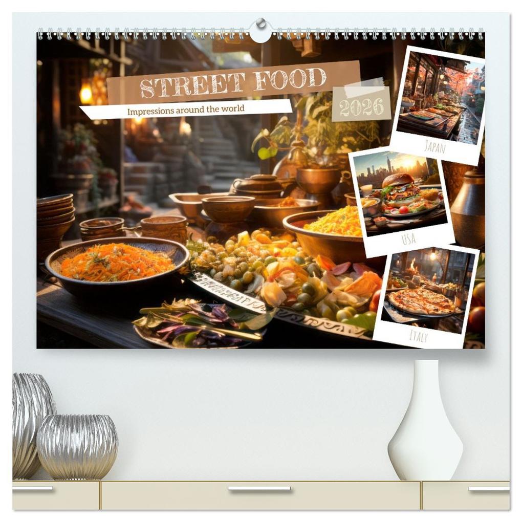 STREET FOOD Impressions around the world (High Quality Premium Wall Calendar 2026 DIN A2 landscape)CALVENDO 12 Month Wall Calendar